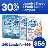 Laundry Sheet Scent Sampler - 4 Pack