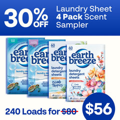 Laundry Sheet Scent Sampler - 4 Pack