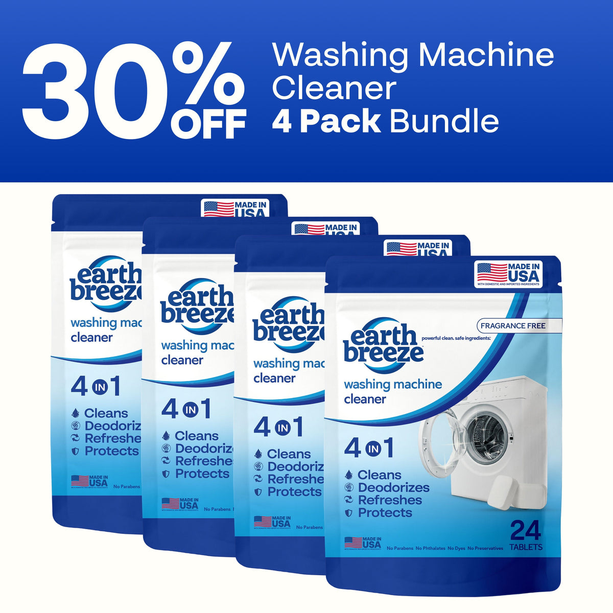 Washing Machine Cleaner - 4 Pack